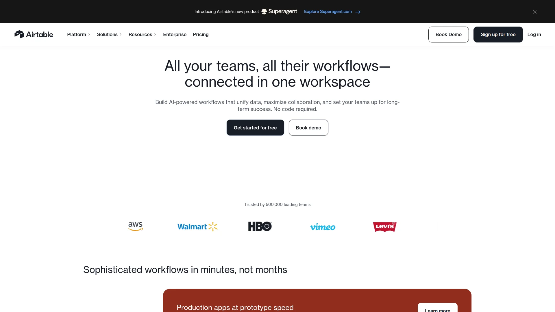 Airtable database interface
