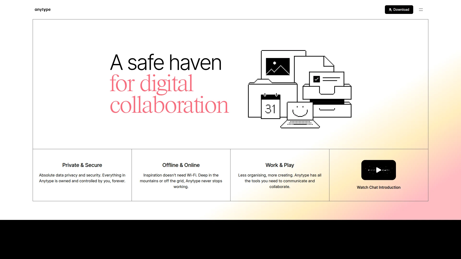 Anytype app interface