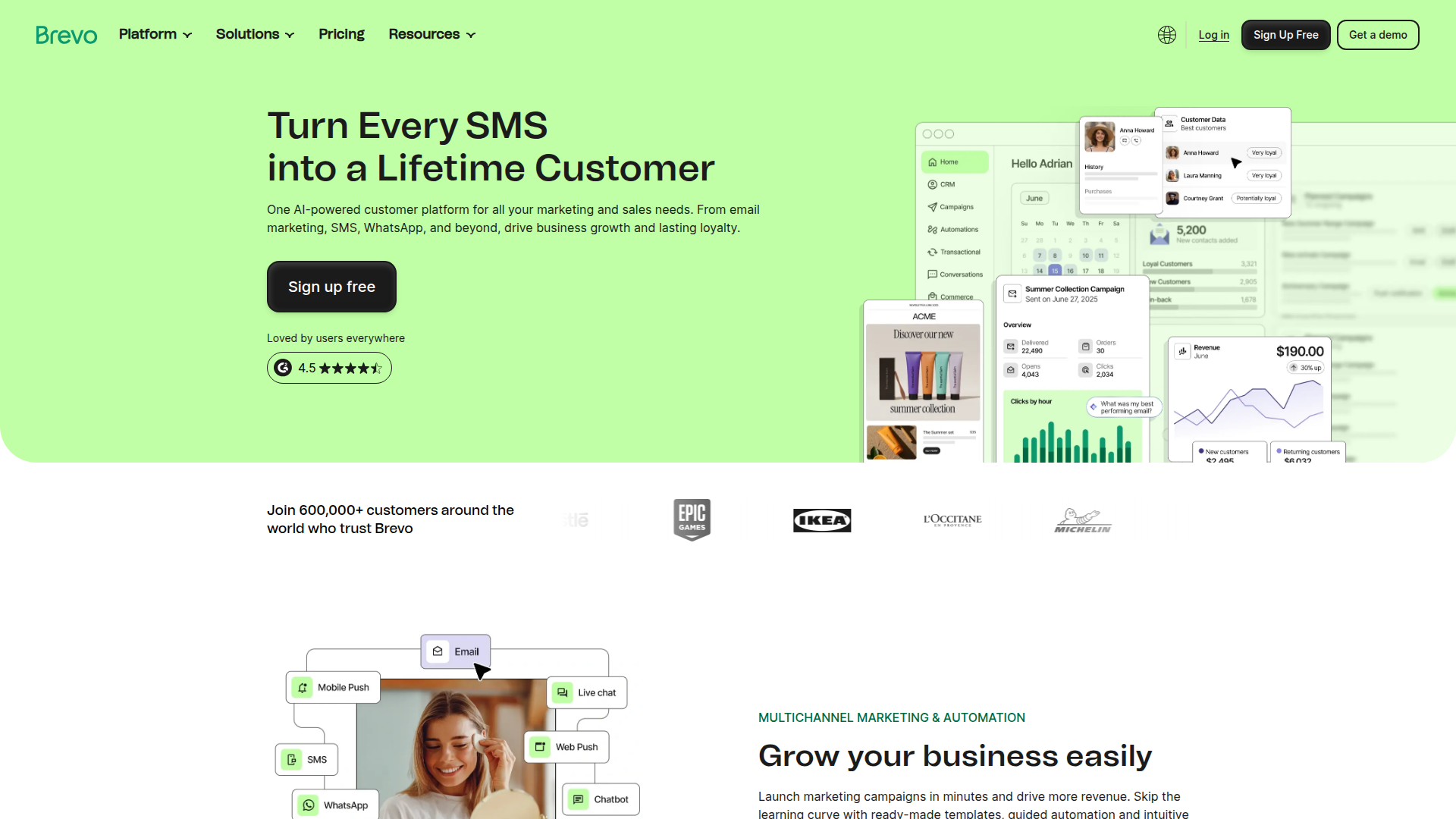 Brevo email automation screenshot
