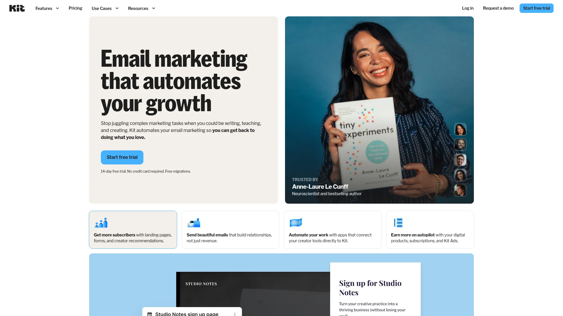 ConvertKit dashboard screenshot