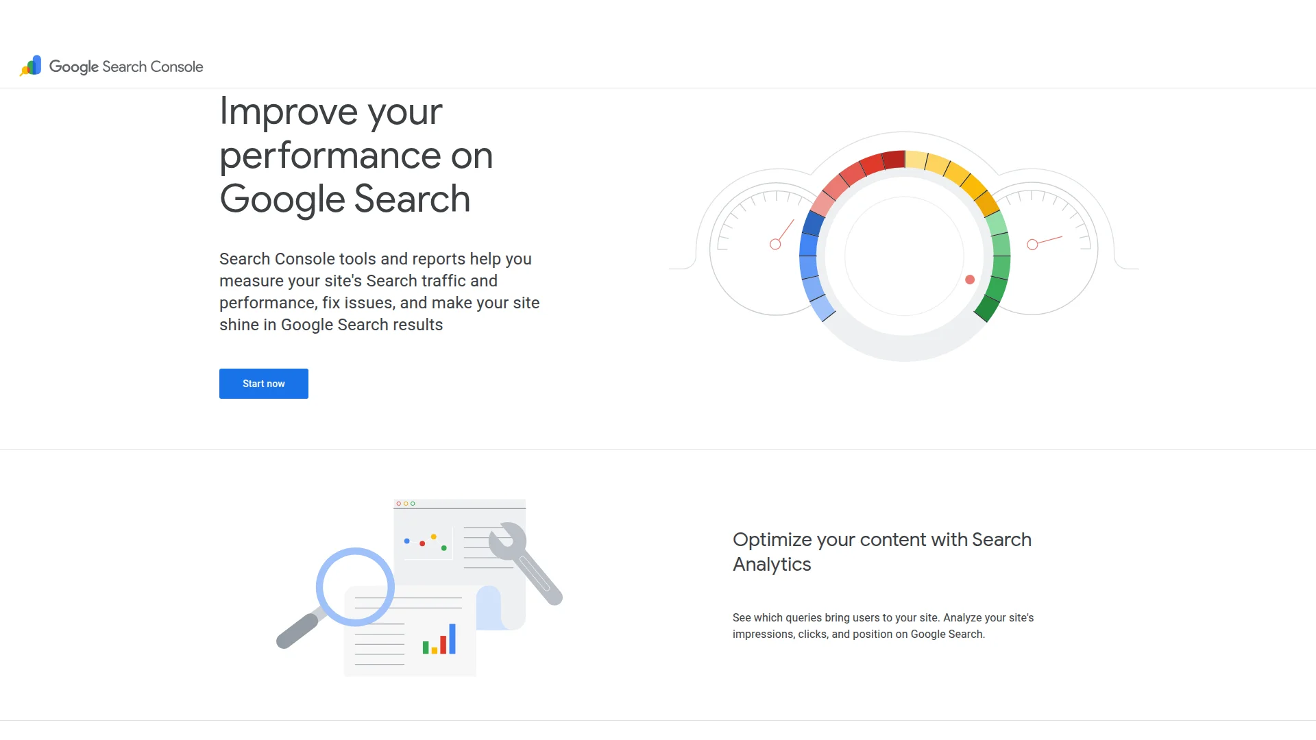 Google Search Console performance report