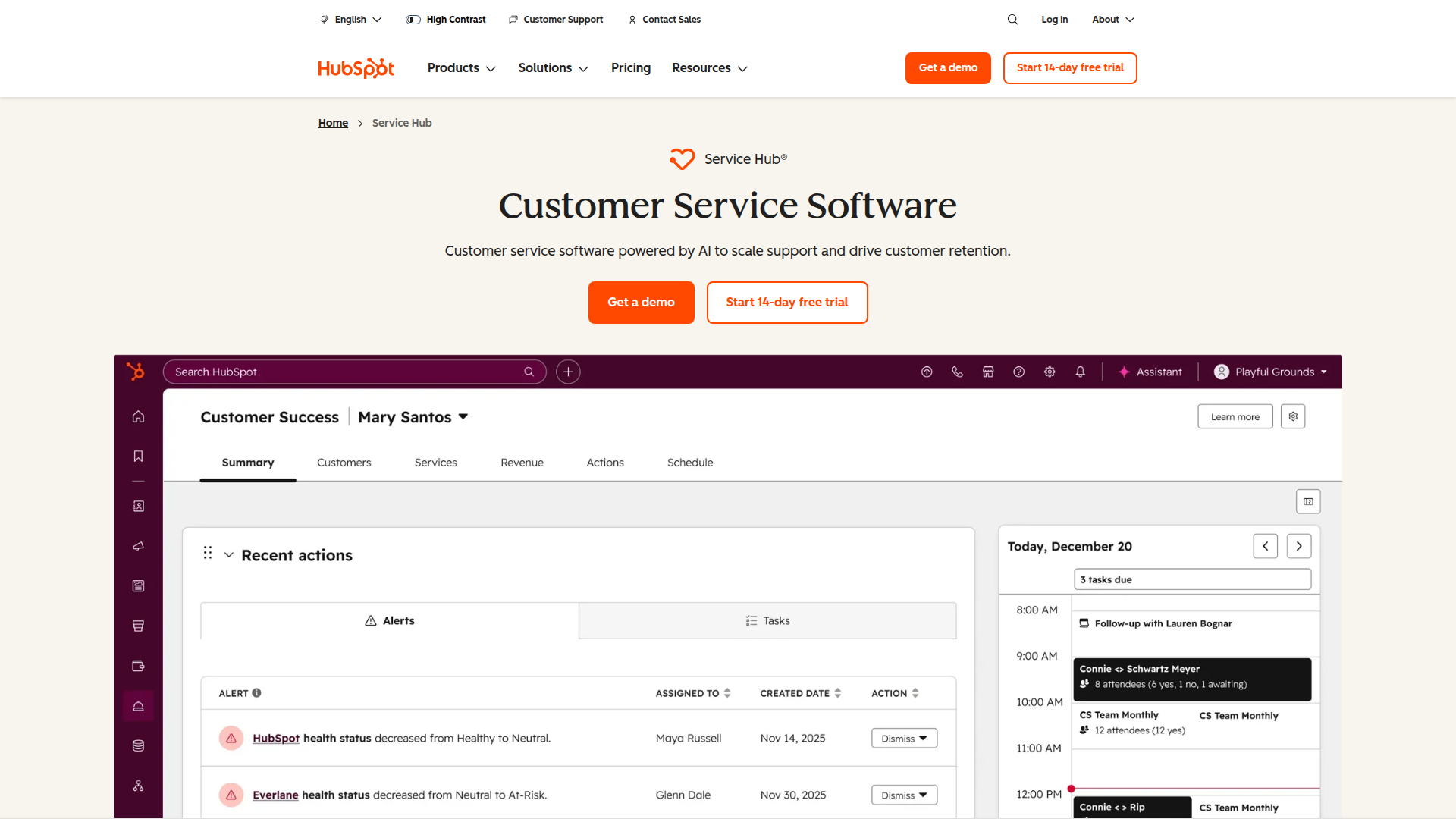 HubSpot Service Hub ticketing interface