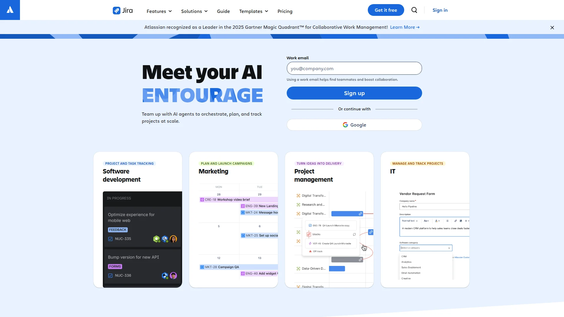 Jira Software project board screenshot