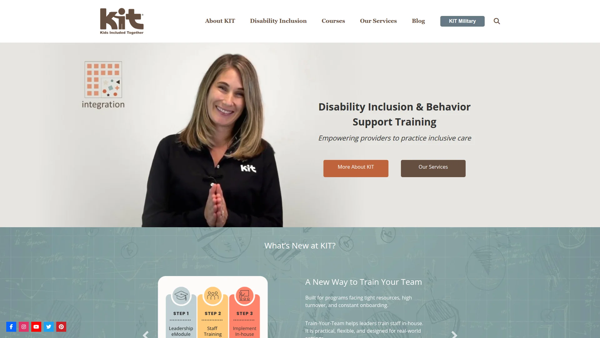 Kit homepage screenshot