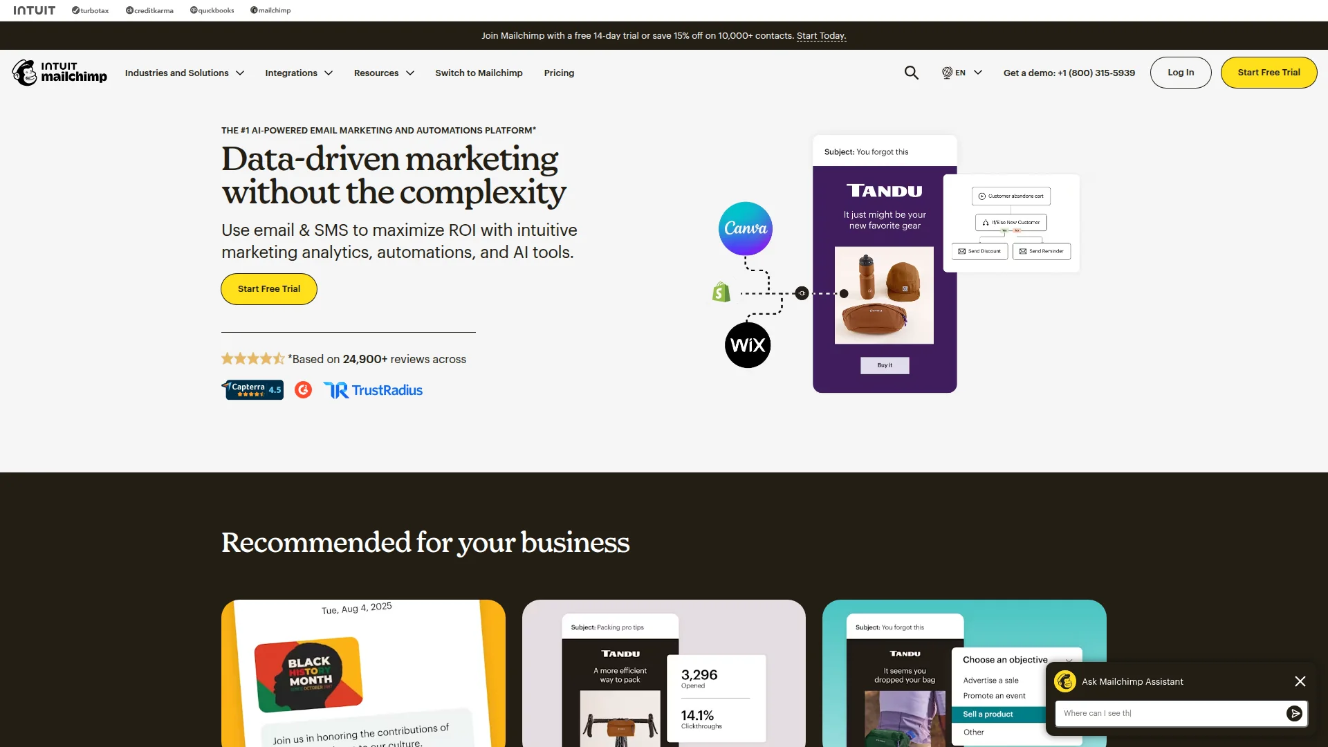 Mailchimp interface screenshot