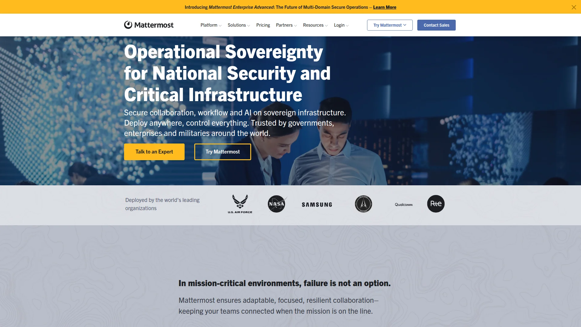 Mattermost team collaboration interface