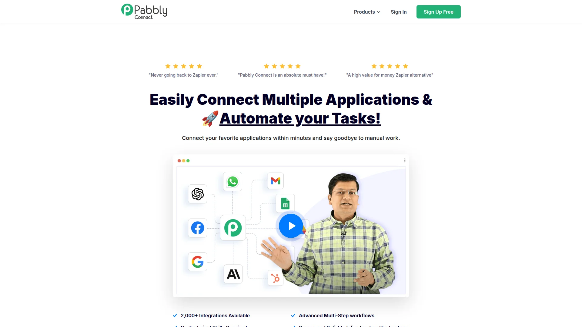 Pabbly Connect dashboard
