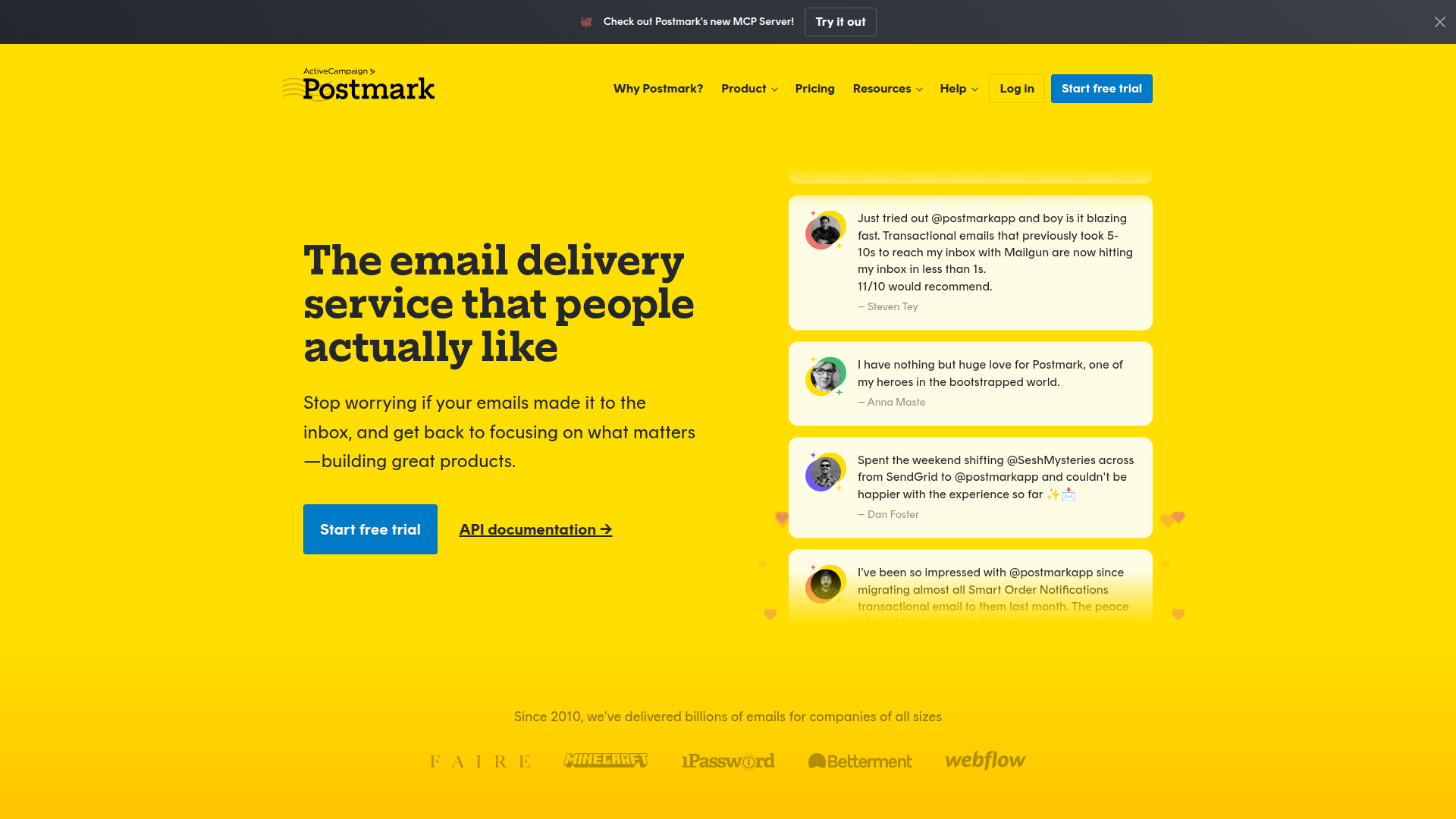 Postmark analytics dashboard screenshot