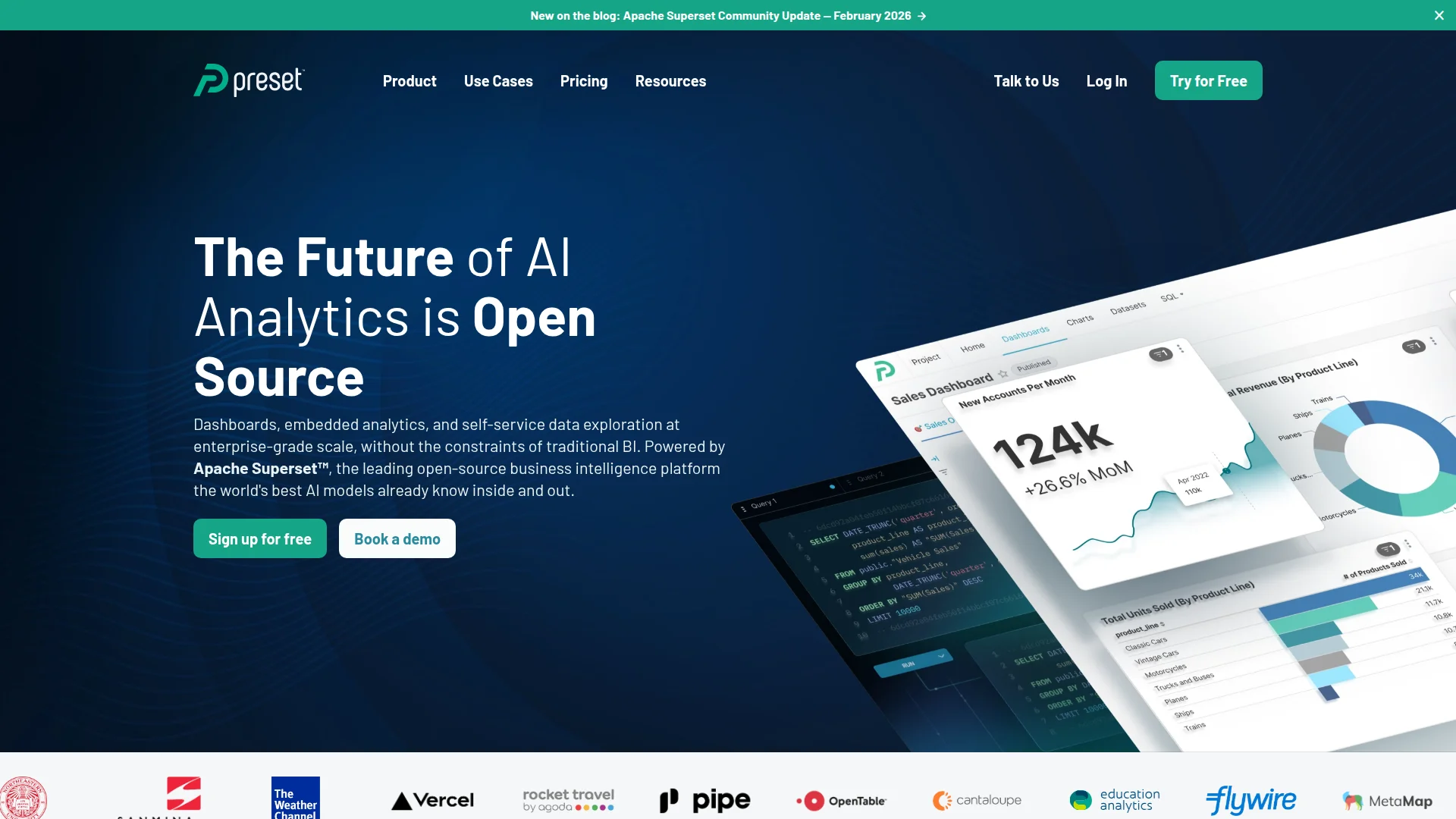 Preset BI platform screenshot