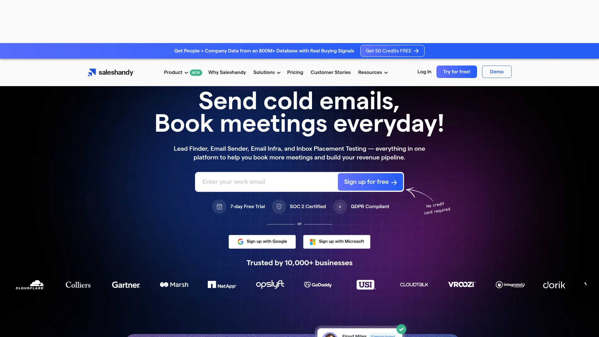 Saleshandy email account rotation dashboard