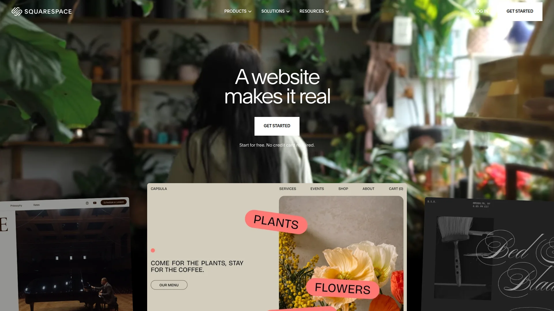 Squarespace template gallery