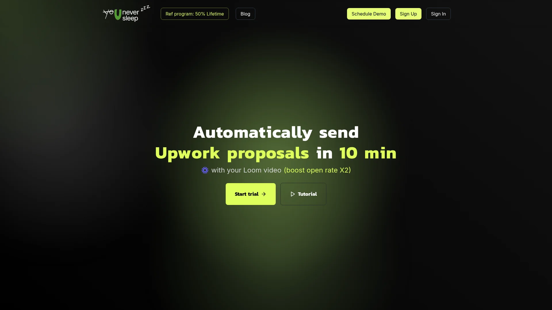 U Never Sleep Upwork automation screenshot