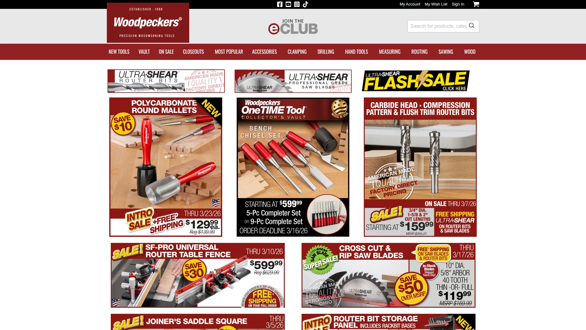 Woodpecker homepage screenshot