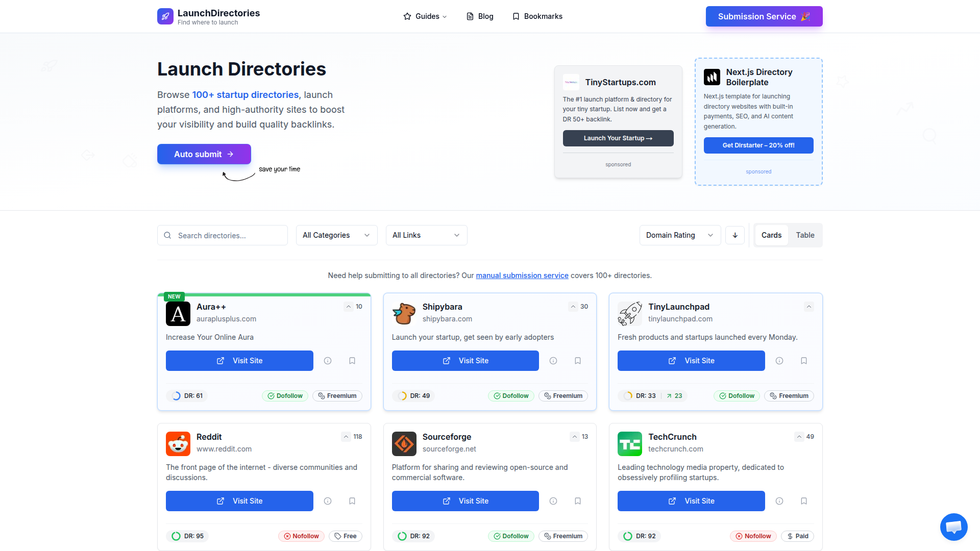 Launch Directories screenshot