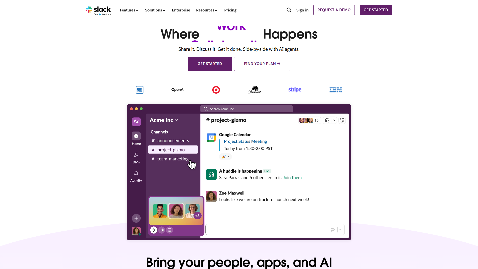 Slack screenshot