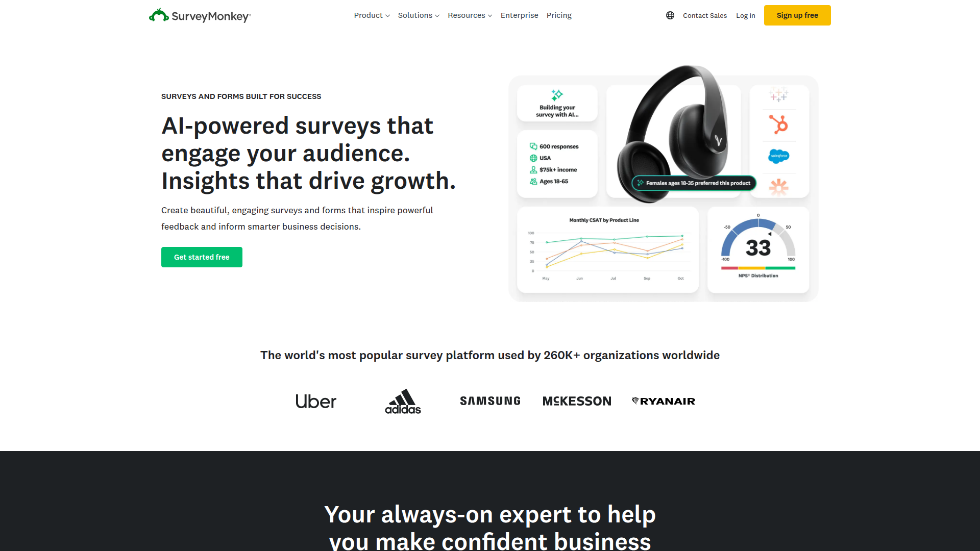 SurveyMonkey screenshot