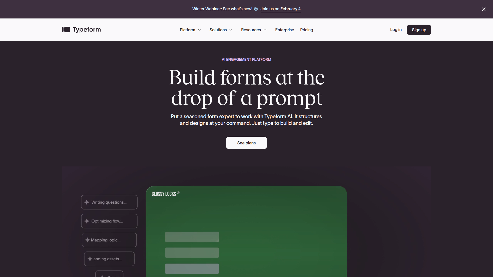Typeform screenshot